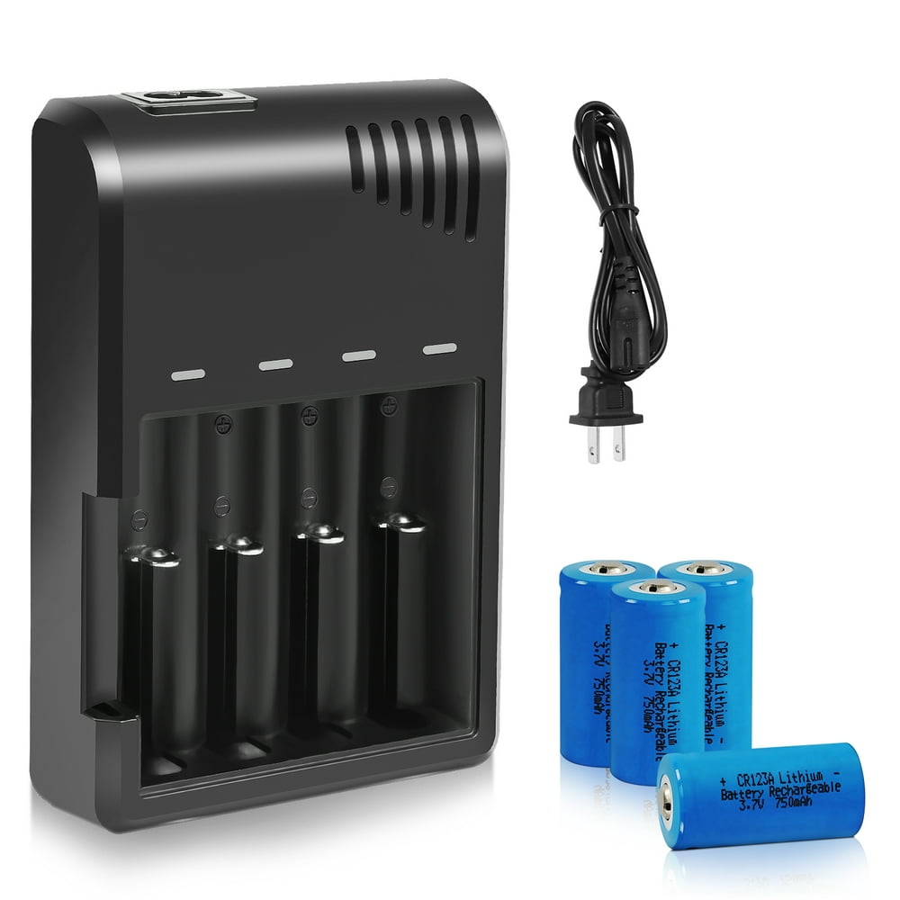 4Pack CR123A Lithium Batteries,QUICKHELP 3.7V 750mAh [CAN ...