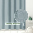 thumbnail image 6 of Barossa Design Lightweight Waterproof Shower Curtain PEVA Liner with 3 Magnets -Stone Blue, 72" x 72", 6 of 6
