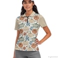 thumbnail image 3 of CHAQLIN Pumpkin and Maple Leaf Pattern Daily Going Out Polo Shirts, Polyester Golf Polo Tops Stretch Stylish Athletic Tops for Sport Tennis Sports Training, 3 of 15