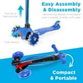 thumbnail image 5 of WYDK Kids Mini Kick Scooter Toy w/ Light-Up Wheels, Height Adjustable T-Bar, Foot Break - Blue, 5 of 13