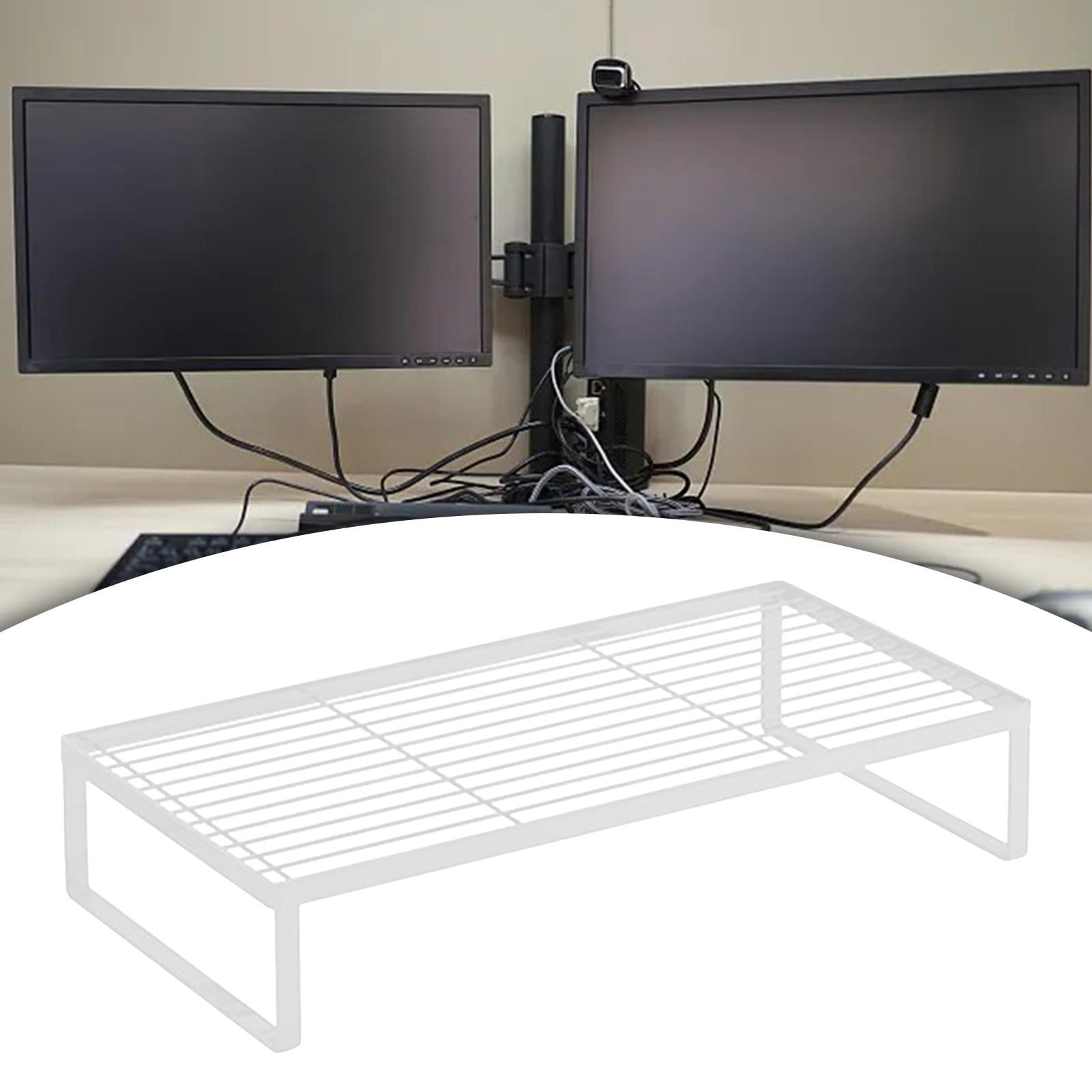 Wzmzjy Computer Monitor Stand Desk Riser Stand Heat Dissipation Bracket Desktop Monitor White