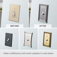 thumbnail image 4 of Plaque Murale Ronde en Acier Embouti avec Prise Duplex Simple/plaque à Interrupteur/couvercle, Blanc, Lot de 3, 4 of 4