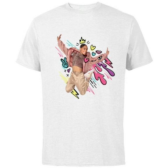 Disney Sneakerella El and Kira King Jump - Short Sleeve Cotton T-Shirt for Adults - Customized-White