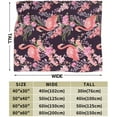 thumbnail image 3 of Pink Flamingos Exotic Orchids Flowers Throw Blanket Ultra Soft Warm All Season Decorative Fleece Blankets for Bed Chair Car Sofa Couch Bedroom 50"X40", 3 of 6