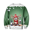 thumbnail image 1 of Ediodpoh Chandail de Sport à Col Rond pour Homme d'Hiver de Noël à Manches Courtes, Décontracté pour les Fêtes, Chandail de Sport à Col Rond pour Homme, Chandail pour Homme Vert Pâle_001 TG, 1 of 4