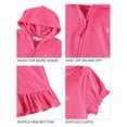 thumbnail image 4 of Pink Lemonade Girls' Hooded Zip-Up Swim Beach Terry Swimsuit Cover Up (2T-16), 4 of 5
