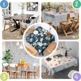 thumbnail image 4 of Pioneer Flower Floral Print Pattern Square Tablecloth,Waterproof Square Table Cover,Wipeable Spillproof Washable Table Cover for Home Kitchen Party Decor 60"x60"(152x152cm), 4 of 6