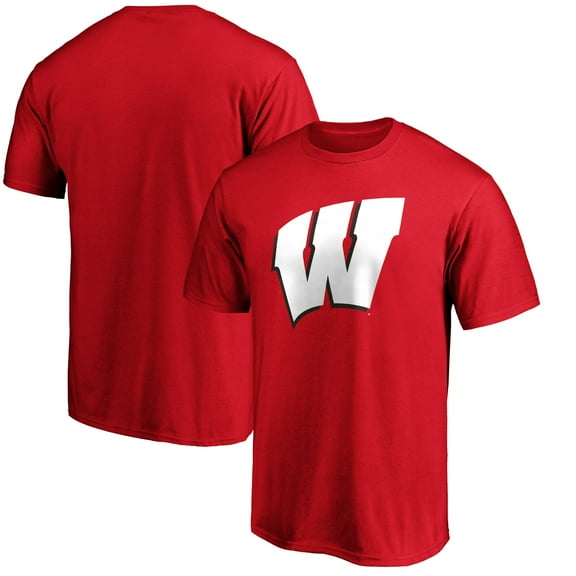 Men's Red Wisconsin Badgers Team Logo T-Shirt
