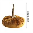 thumbnail image 3 of 4.33in Assorted Sizes Velvet Artificial Pumpkins Faux Decorative Pumpkins Harvest Fall Decoration for Farmhouse Fall Halloween Thanksgiving Mantel Table Decor, 3 of 3