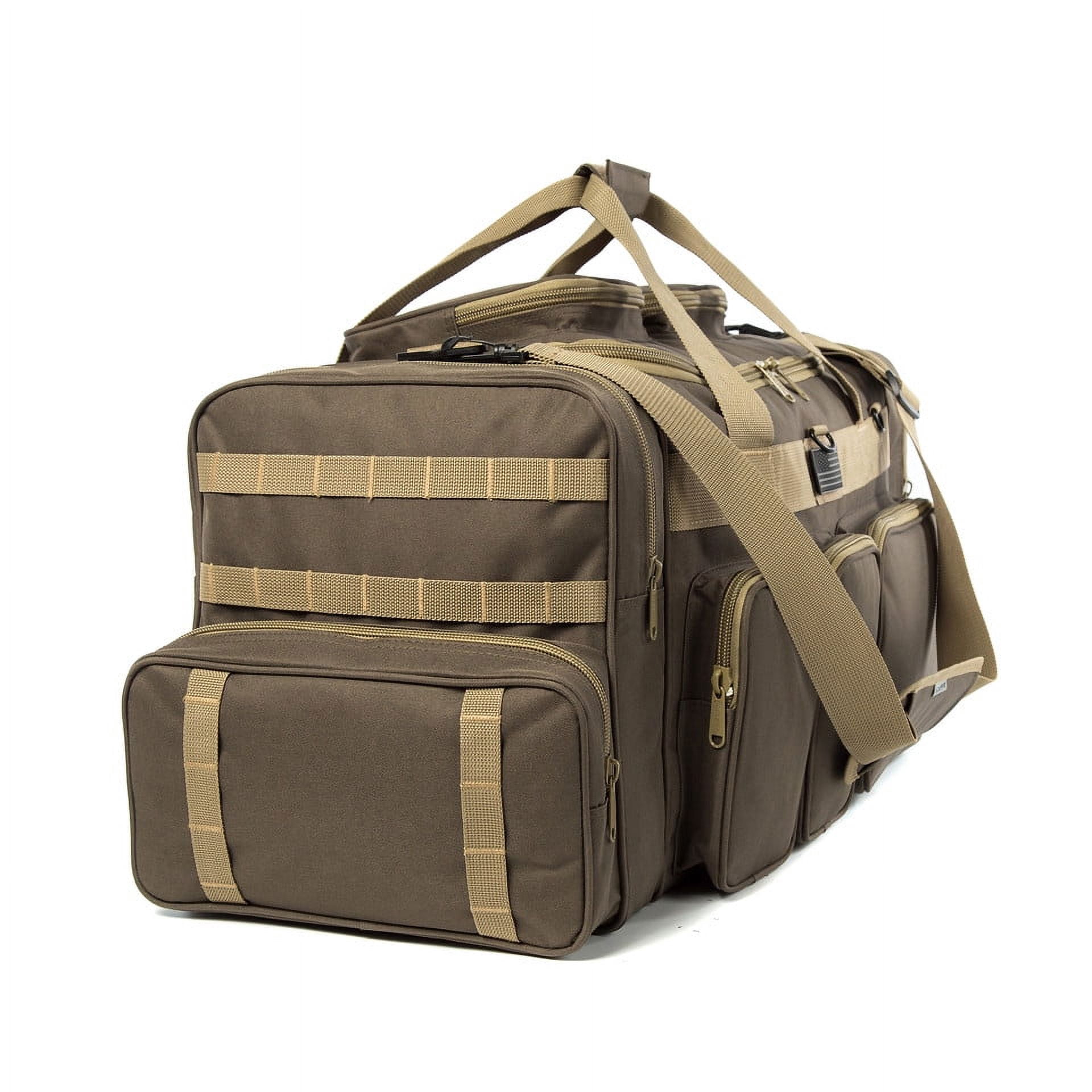 K-Cliffs Heavy Duty Sports Gear Duffel Gym Tote Outdoor Range Equpment Bag High Quality Travel Weekender All Season Large 33 inch Khaki