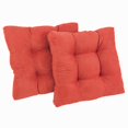 thumbnail image 1 of 19-inch Squared Microsuede Tufted Dining Chair Cushion (Set of Two), 1 of 2
