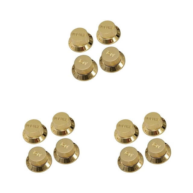 heritaly Electric Guitar Control Knobs Replacement Parts Volume Knob Enjoyable String Tone Button Music Adults Children Gold 2T2V 3Set
