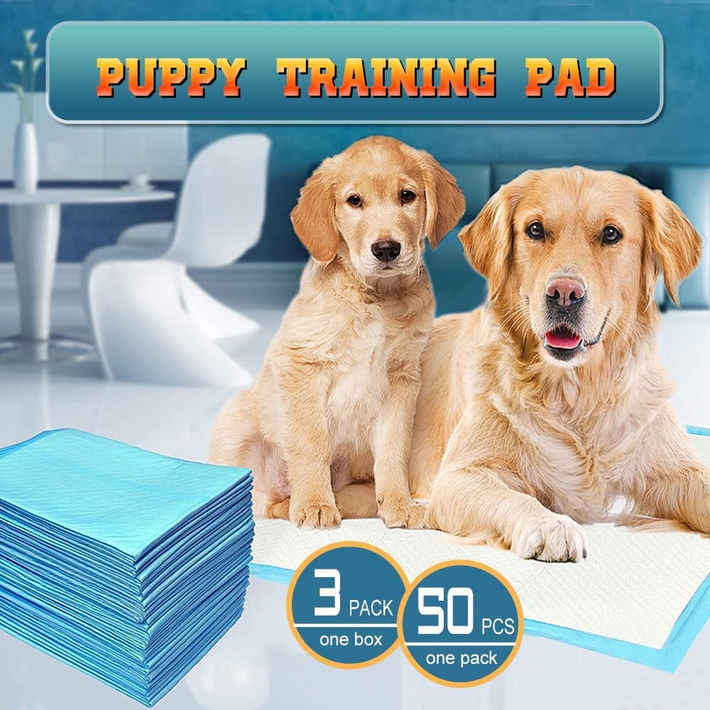 KAPAS 150 Count Medium ( M 30" X 36") Super Absorbent Dog and Puppy Training Pads, Pet Diaper Pee Pads