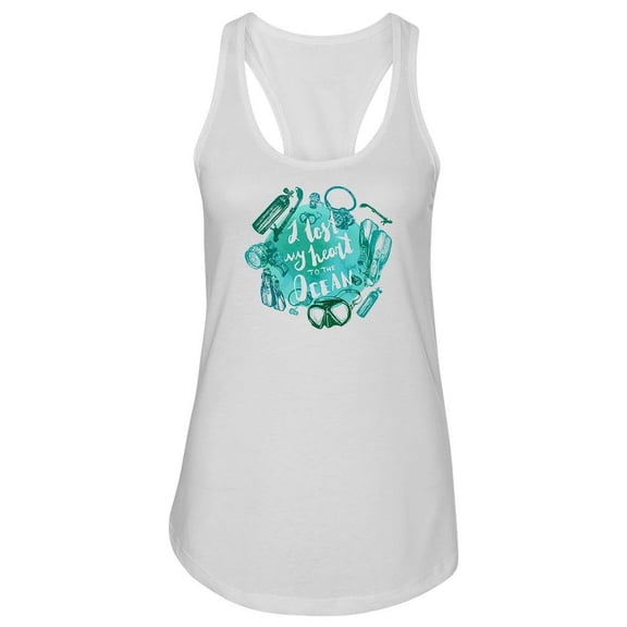 I Lost My Heart To The Ocean. Tank Women -Image by Shutterstock, Female Large