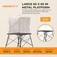 thumbnail image 3 of Muddy Ground Blind Platform, 65" L x 65" W Steel Outdoor Hunting Trap Door, Black, 3 of 8