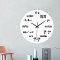 thumbnail image 4 of Shisuyan Creative Mathematical Formula Wall Clock Quartz Clock Home Decor Teacher Gift for Classroom Home Office (White), 4 of 8