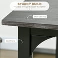 thumbnail image 3 of HOMCOM Industrial Counter Height Bar Table Set for 4, Square Kitchen Table and 4 Chairs with Footrest, Metal Legs, Breakfast Table Set for 4, Gray, 3 of 9