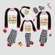 thumbnail image 1 of Pijamas familiares a juego de Navidad, conjuntos de pijamas a cuadros blancos y negros, Just Who Loves Christams en julio, 1 of 4