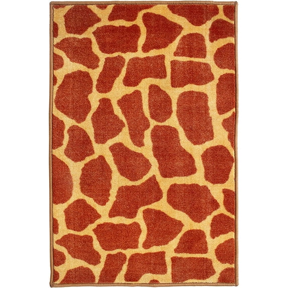Animal Collection Custom Size Animal Print Area Rug for Living Room, Dining Room, Kitchen, Bedroom, Kids, Giraffe On Stilts - 7' x 11'