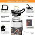 thumbnail image 4 of Tribal Snake Leaves Sports Water Bottle Portable Travel Mug 32oz BPA Free Leak Proof Straw Transparent Tritan for Gym Yoga Cycling Camping, 4 of 7