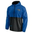 thumbnail image 2 of Men's Fanatics Blue/Black Orlando Magic Anorak Block Party Windbreaker Half-Zip Hoodie Jacket, 2 of 3