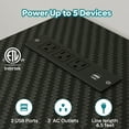 thumbnail image 3 of Bestier L Shaped Gaming Desk with LED Lights & Power Outlets, 58'' Reversible Computer Corner Desk with Shelves, Carbon Fiber Black Home Office Workstation with Monitor Stand & Headphone Hook, 3 of 7