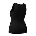 thumbnail image 7 of Sevevn Women's Plus Size Ribbed Crop Tank Top U-Neck Sleeveless Top with Built-in Bra Black 4XL, 7 of 7