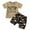 Khaki, variant on Gerichy Boys Summer Outfits Baby Toddler Boy Outfits Clothes Summer Kids Pattern Short Sleeve Button Down Shirt & Shorts Set