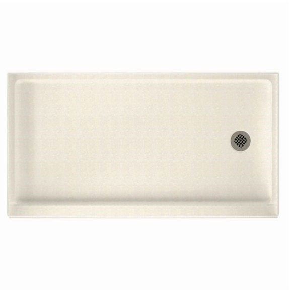 Swan SR-3260R-072 60-in D x 32-in W x 4.3125-in H Solid Surface Shower Base with Right-Hand Drain in Pebble