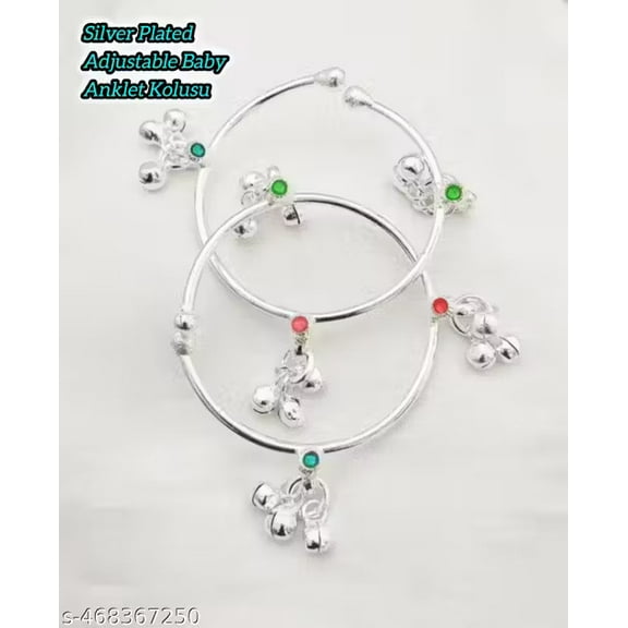 Traditional Silver-Plated Payal for Women Anklet Pajeb for Wedding, Festive & Daily Wear