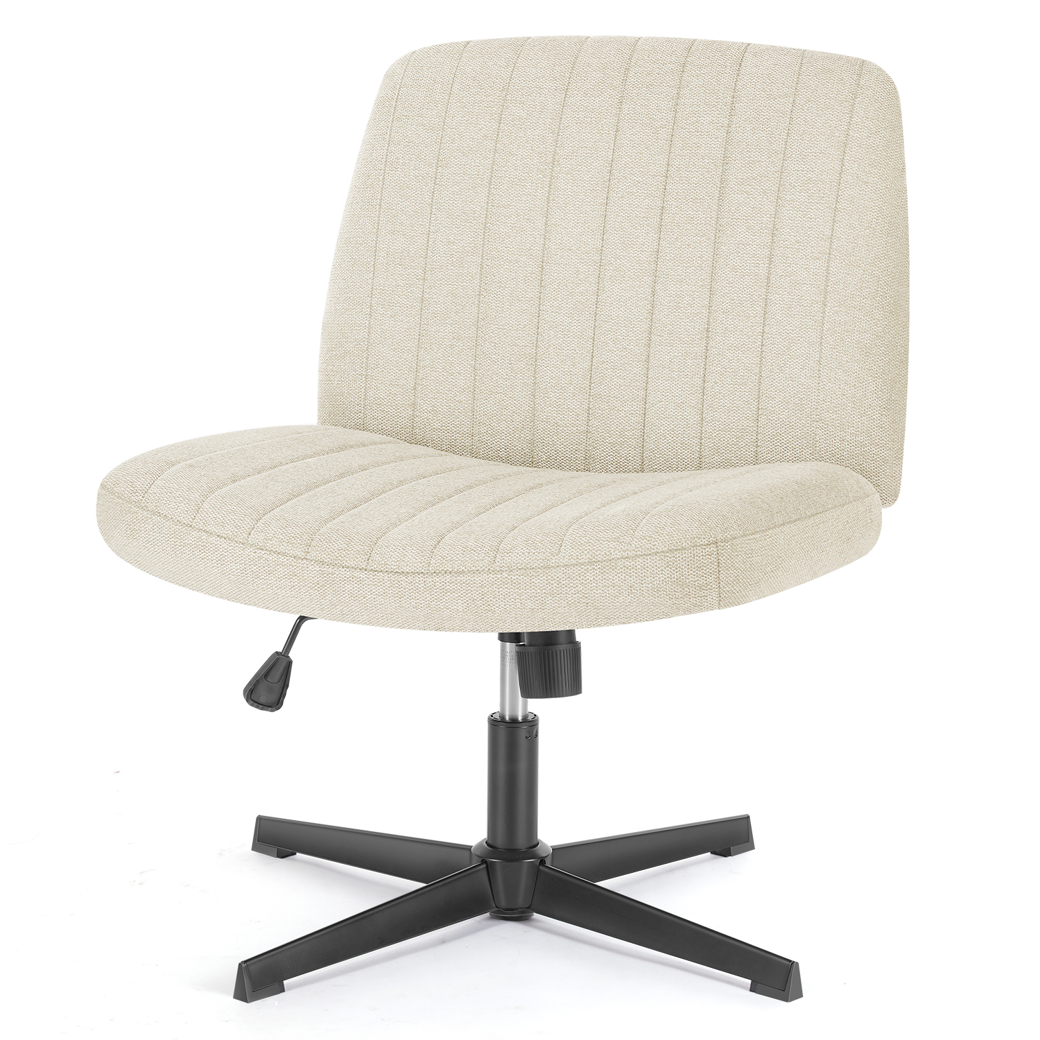 edx Armless Criss Cross Legged Office Chair, Beige photo 7