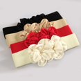 thumbnail image 7 of Women's Chiffon Flower Decorative Belt Elastic Wild Belt Buckle Belt Mens Belts Leather Belt Designer Mens Taupe Belt Mens Belts Leather No Holes Ribbon Inlay Belt Leather Buckle Belt Men Star Belt, 7 of 7