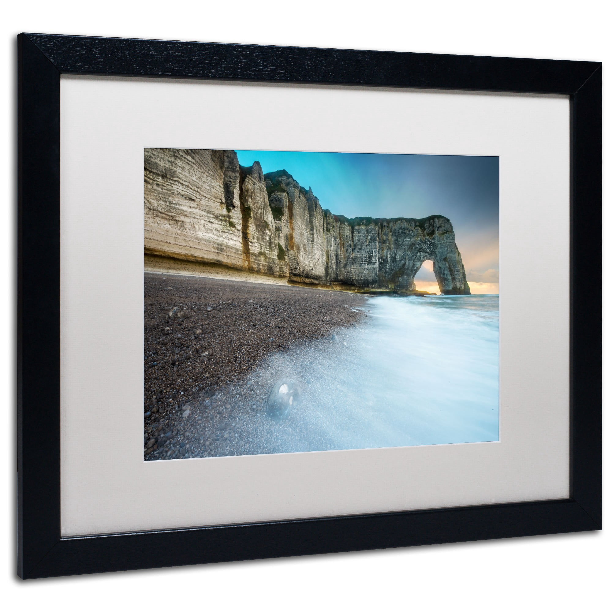 Trademark Fine Art "Gate to the Ocean" Canvas Art by Mathieu Rivrin, White Matte, Black Frame