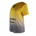 thumbnail image 3 of SEMIMAY top positioning T-shirt V-neck printing short-sleeved casual gradient Women's Women's Blouse, 3 of 5