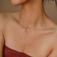 thumbnail image 3 of Cross Necklace For Women, 14k Gold Plated/sterling Silver Chain Necklace Delicate Layered Gold Cross Pendant Necklace Simple And Cute Necklace For Wom, 3 of 4