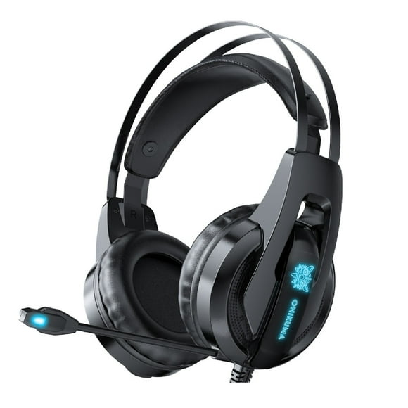 Diadema Gamer Onikuma K16 Led Azul Sonido 7.1 Microfono Con Cancelacion De Ruido