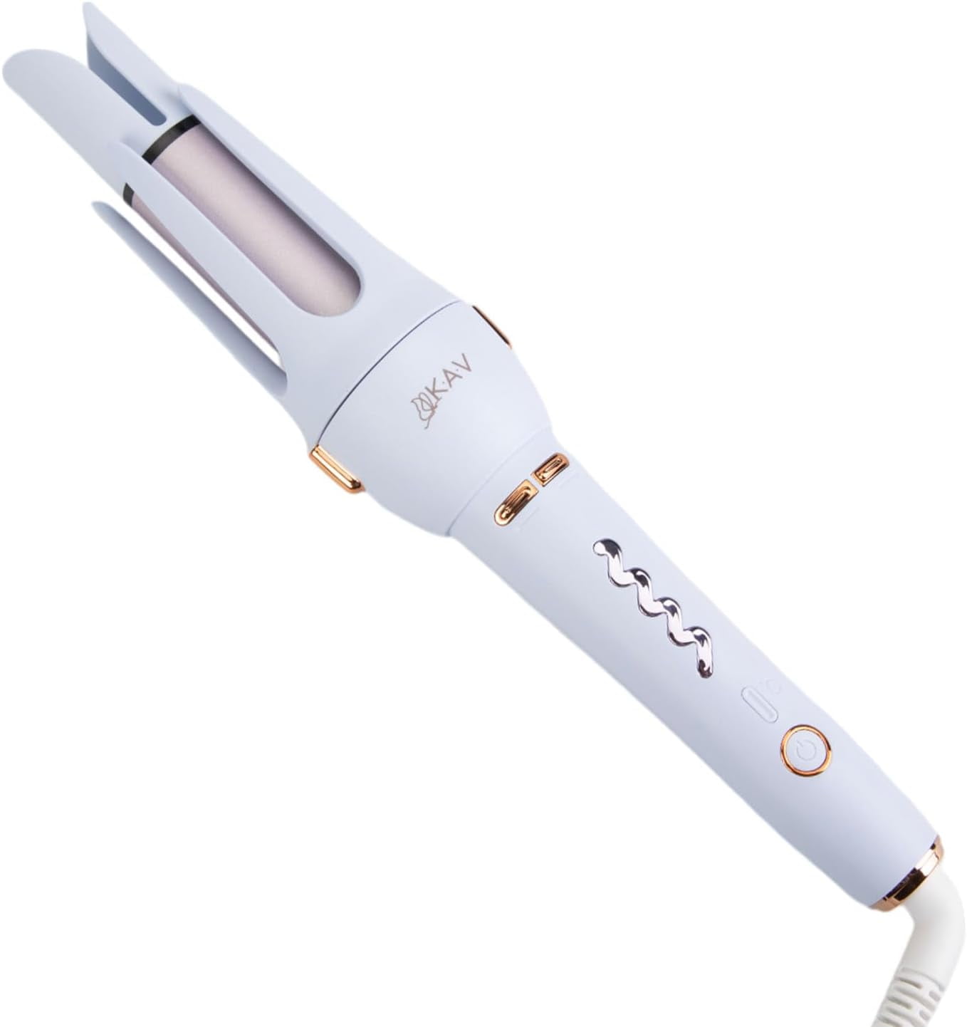 KAV Daphne Plum Auto Hair Curler, Automatic Long Barrel Rotating Curling Iron with 4 Temperature & 3 Timer, Automatic Shut-Off, Anti-Scald, Anti-Tangle, Rotating Curling Wand for Hair Styling