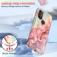 thumbnail image 4 of CASEFIV for Motorola Moto G Power 2022 Case,Marble Pattern Heavy Duty Shockproof Full Body Protective Phone Covers for Women Girls ,Rose Gold, 4 of 7