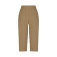 thumbnail image 5 of Hvyesh Capri Pants for Women High Waist Straight Leg Stretch Pants Summer Work Golf Capris with Pockets, 5 of 7
