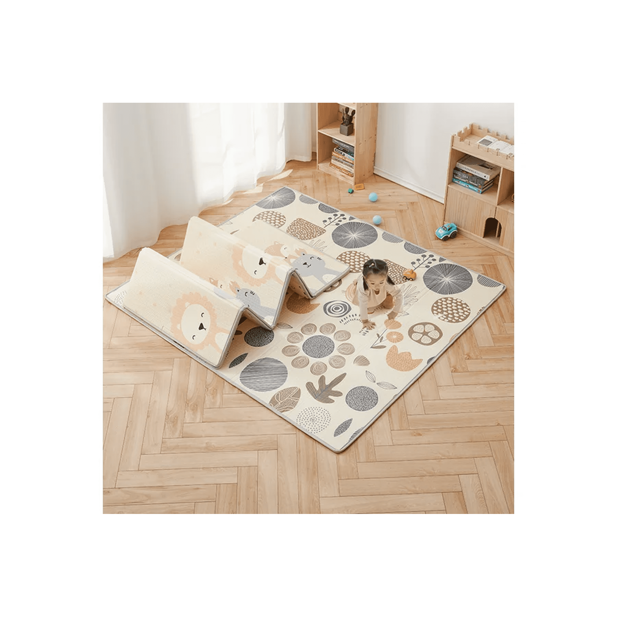 Mloong Baby Playmat, 71x59inch Play Mat for Floor, Large Playmat for Babies and Toddlers,Indoor Kids Carlwing Mat,Outdoor Baby Activity Playing Mat