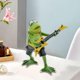 thumbnail image 5 of Estatua de rana creativa, de animales, artesanías, escultura de resina, decoración, figurita para , BLESIY Figuras de rana, 5 of 5