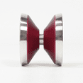 thumbnail image 1 of yoyofriends Nucleon Yo-Yo - 7068 Aluminum with Stainless Steel Bi-Metal YoYo (Red with Raw Rings), 1 of 3