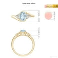 thumbnail image 4 of Angara Natural 1 Ct. Aquamarine with Diamond Classic Ring in 14K Yellow Gold for Women (Ring Size: 3), 4 of 9