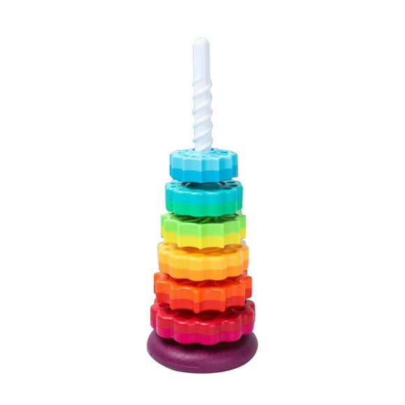 Toys for Infants,Childrens Folding Music Early Education Toys Rotating Tower Ring Infant Folding Music Rotating Tower Toys,Toddler Music Toys