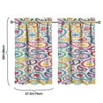thumbnail image 4 of Paisley Design Kitchen Curtains - Vintage Tier Cafe Curtains for Bathroom Living RV Rod Pocket Window Drapes 36 Inch 2 Panels Set 28"x36" Window Treatment Tiers, 4 of 4