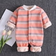 thumbnail image 2 of Toddler Kid Jumpsuit Pants Clothes Newborn Infant Baby Boy Girl Long Sleeve Striped Fluffys Romper Jumpsuit Clothes Summer Jumpsuit For Girls Boys, 2 of 4