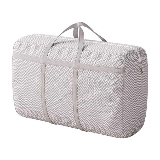 Bolsa de almacenamiento reforzada de tela no tejida para mudanzas | Almacenamiento de ropa para viajes y hogar | Bolsa para mantas con doble cremallera y asa reforzada