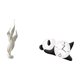 thumbnail image 5 of Escultura De Panda Con Plumas, Estatua Moderna De Resina, Colección De Arte, Artesanía, Adorno De Escritorio, Figura Decorativa Para Chimenea, Gabinete De Oficina, Reloj De Pared, Práctico,, 5 of 8