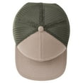 thumbnail image 4 of Toptie 7 Panel Trucker Cap Adjustable Snapback Flat Bill Mesh Back Hip Hop Hat-Khaki, 4 of 7