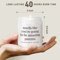 thumbnail image 3 of 7oz White Matte Glass Candle, Lavender Scented, Parent Gift, Aromatherapy Candle for Home, Gift for Mom and Dad, 3 of 7